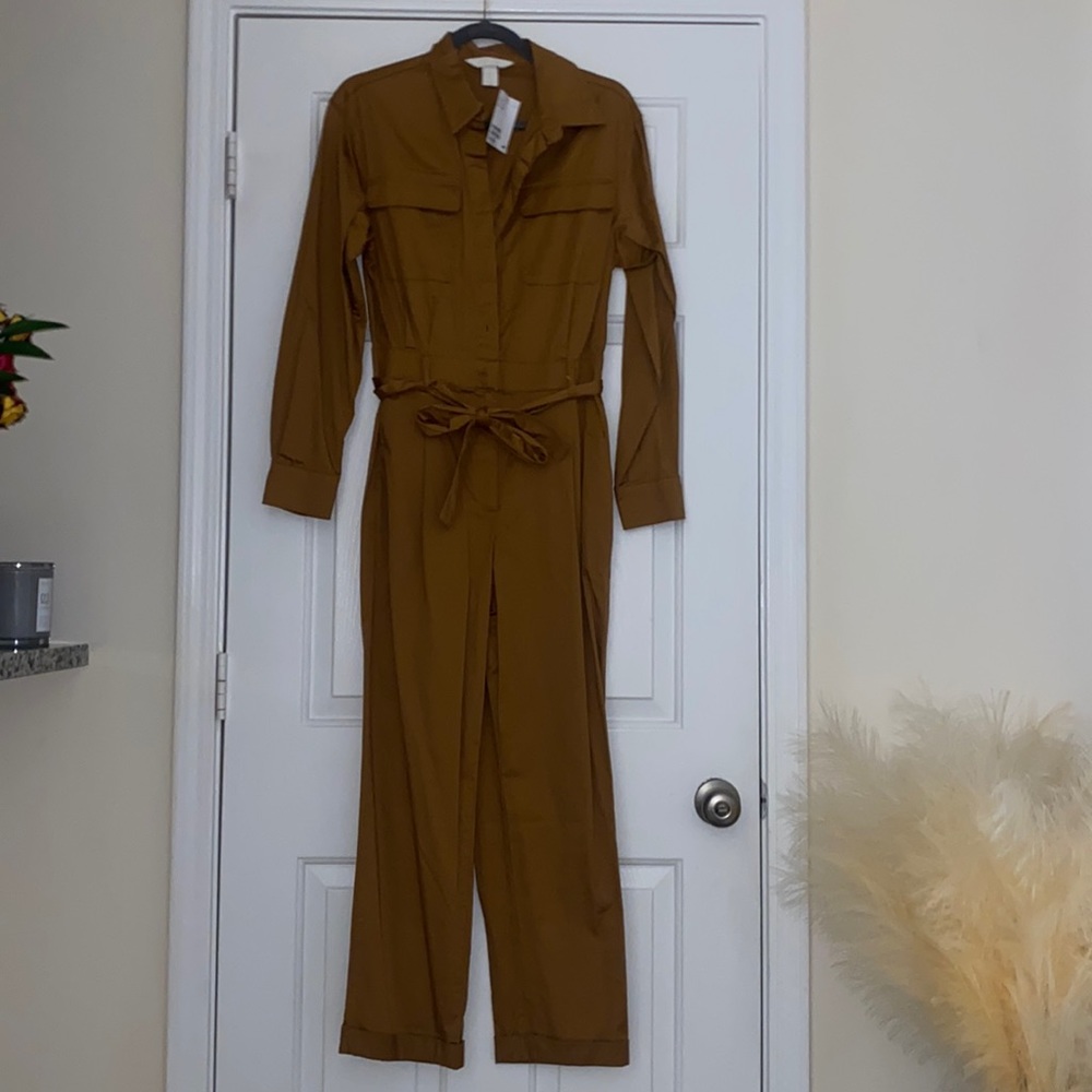**NWT** H&M BROWN OVERSIZE JUMPSUIT SZ:6